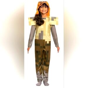 Minecraft Kids Hooded HalloweenCostume Jumpsuit Classic Husk JackO'Lantern